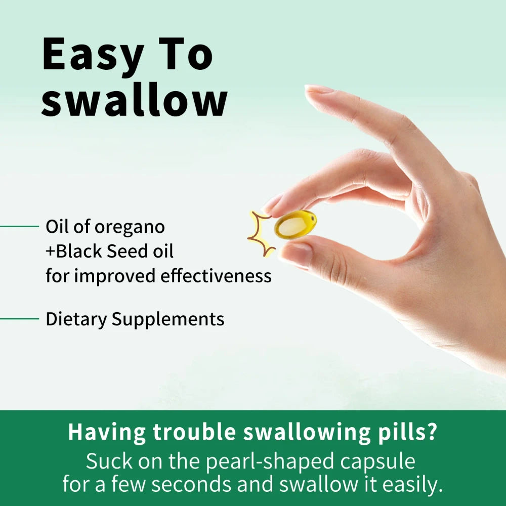 Oregano Oil Black Seed Oil Softgels